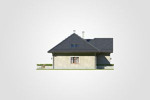 Левый фасад дома, Двухэтажный дом 12х15 - 147.2 м2