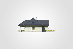 Левый фасад дома, Двухэтажный дом 12х15 - 153.2 м2