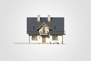 Передний фасад дома, Двухэтажный дом 11х9 - 211.85 м2