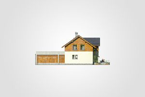 Задний фасад дома, Двухэтажный дом 18х11 - 179.6 м2