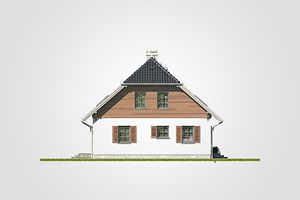Правый фасад дома, Двухэтажный дом 11х10 - 164.95 м2