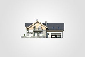 Передний фасад дома, Двухэтажный дом 18х11 - 244.85 м2