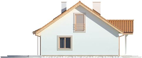 Левый фасад дома, Двухэтажный дом 14х10 - 146.9 м2