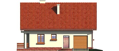 Передний фасад дома, Двухэтажный дом 12х8 - 122.7 м2