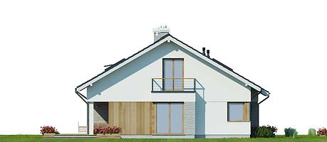Левый фасад дома, Двухэтажный дом 18х12 - 192.8 м2