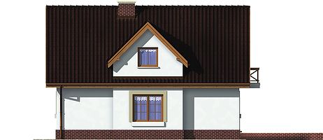 Задний фасад дома, Двухэтажный дом 11х9 - 121.9 м2