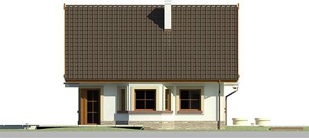 Левый фасад дома, Двухэтажный дом 14х10 - 161.1 м2