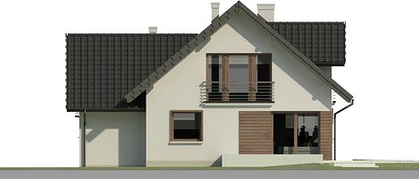 Задний фасад дома, Двухэтажный дом 12х9 - 141.99 м2