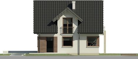 Левый фасад дома, Двухэтажный дом 12х9 - 141.99 м2