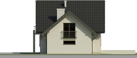 Правый фасад дома, Двухэтажный дом 12х9 - 141.99 м2