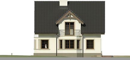 Правый фасад дома, Двухэтажный дом 14х10 - 167.95 м2