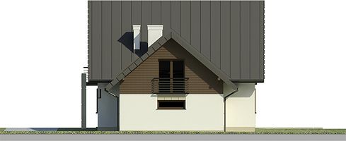 Правый фасад дома, Двухэтажный дом 16х10 - 193.69 м2