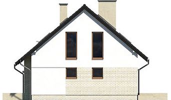 Правый фасад дома, Двухэтажный дом 11х10 - 134.9 м2