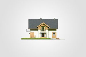 Левый фасад дома, Двухэтажный дом 17х12 - 256.15 м2