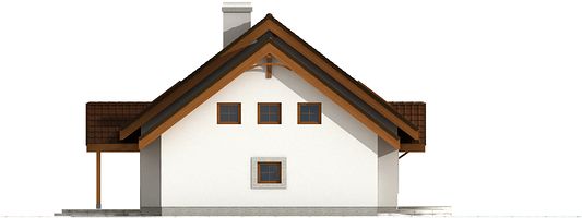 Левый фасад дома, Двухэтажный дом 19х12 - 226.2 м2