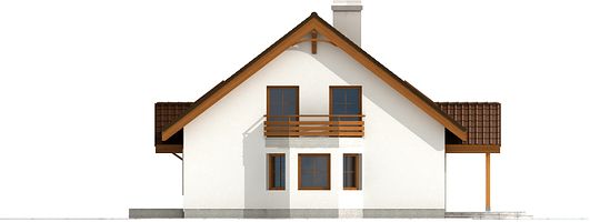Правый фасад дома, Двухэтажный дом 19х12 - 226.2 м2