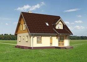 Задний фасад дома, Двухэтажный дом 10х10 - 164.4 м2