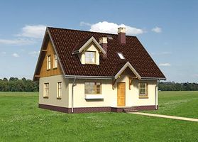Передний фасад дома, Двухэтажный дом 10х10 - 164.4 м2
