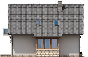 Левый фасад дома, Двухэтажный дом 14х13 - 151.9 м2