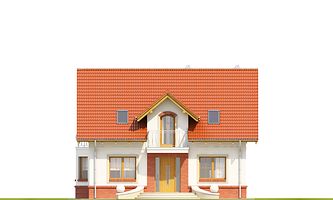 Передний фасад дома, Двухэтажный дом 12х10 - 142.3 м2