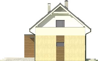 Левый фасад дома, Двухэтажный дом 14х8 - 115.6 м2