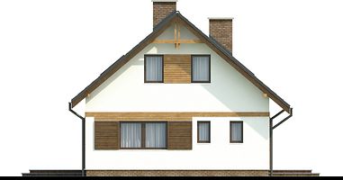Левый фасад дома, Двухэтажный дом 12х8 - 120.39 м2