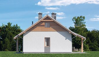 Левый фасад дома, Двухэтажный дом 10х8 - 81.18 м2