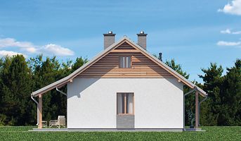 Правый фасад дома, Двухэтажный дом 10х8 - 81.18 м2
