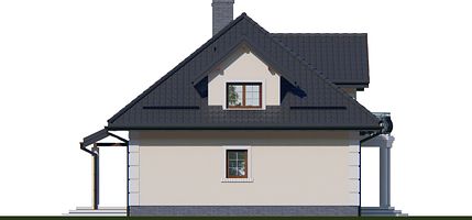 Левый фасад дома, Двухэтажный дом 13х10 - 222.6 м2