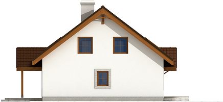 Левый фасад дома, Двухэтажный дом 13х12 - 154.1 м2