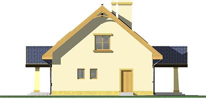 Левый фасад дома, Двухэтажный дом 12х15 - 151.5 м2