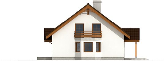Левый фасад дома, Двухэтажный дом 17х12 - 198.4 м2