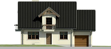 Передний фасад дома, Двухэтажный дом 13х10 - 155.49 м2