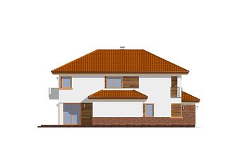 Левый фасад дома, Двухэтажный дом 11х15 - 177.11 м2