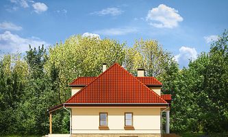 Левый фасад дома, Двухэтажный дом 15х10 - 219.59 м2