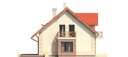 Левый фасад дома, Двухэтажный дом 17х10 - 193 м2