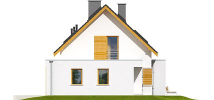 Правый фасад дома, Двухэтажный дом 15х11 - 164.65 м2