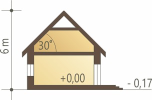 Вертикальный разрез дома, Одноэтажный дом 10х9 - 70.8 м2