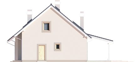 Правый фасад дома, Двухэтажный дом 11х10 - 105.3 м2