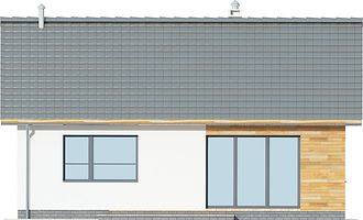 Задний фасад дома, Одноэтажный дом 9х11 - 69.16 м2