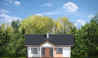 Задний фасад дома, Двухэтажный дом 11х9 - 89.41 м2