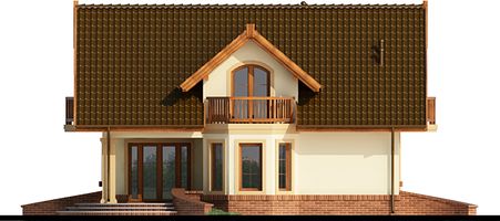 Левый фасад дома, Двухэтажный дом 15х11 - 178.39 м2