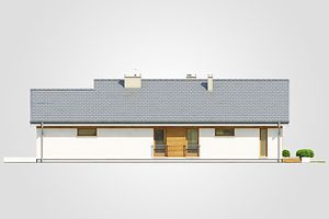 Правый фасад дома, Одноэтажный дом 10х19 - 116.3 м2