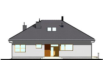 Передний фасад дома, Двухэтажный дом 15х12 - 172.72 м2
