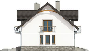 Левый фасад дома, Двухэтажный дом 15х10 - 175.5 м2