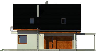 Передний фасад дома, Двухэтажный дом 11х10 - 137.1 м2