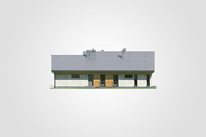 Правый фасад дома, Двухэтажный дом 11х19 - 197.4 м2