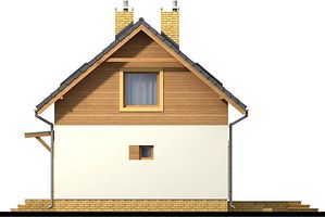 Правый фасад дома, Двухэтажный дом 10х8 - 87.79 м2
