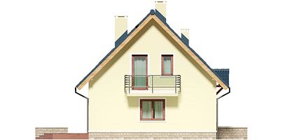 Левый фасад дома, Двухэтажный дом 11х10 - 123.82 м2
