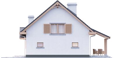 Правый фасад дома, Двухэтажный дом 11х12 - 152.4 м2